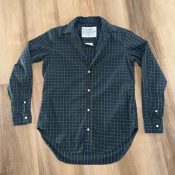 Frank & Eileen Tops - Frank & Eileen Frank Navy and Green Plaid Button-Down Shirt